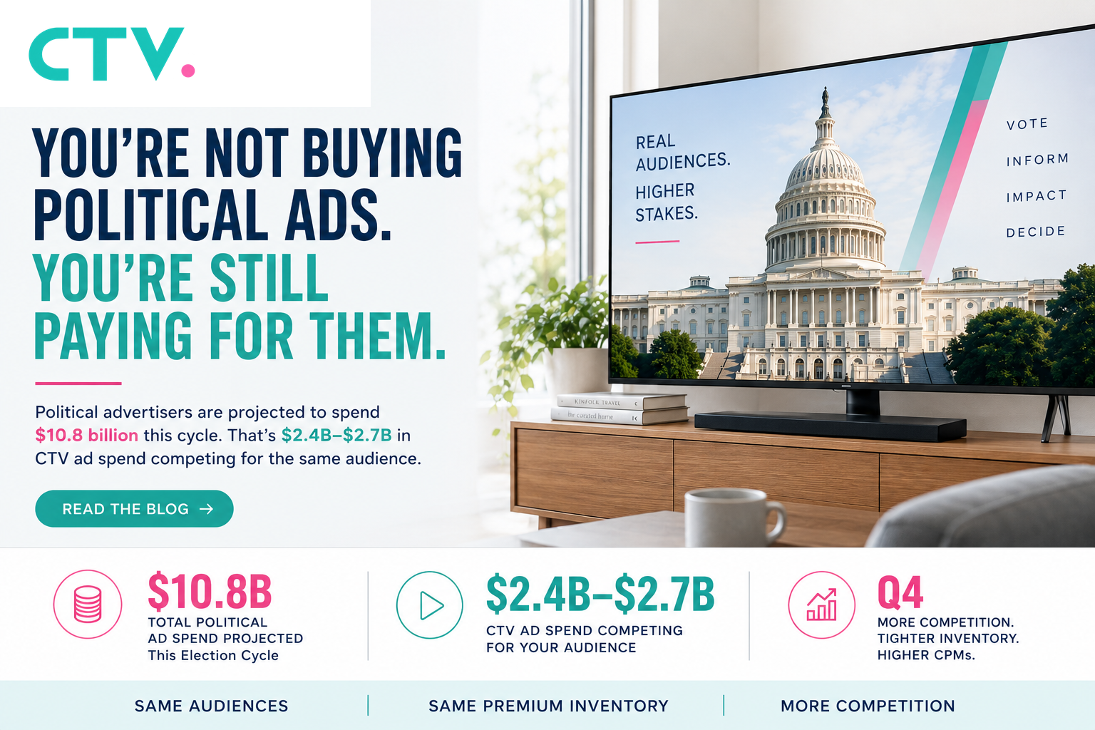You're not buying political ads. You're still paying for them.